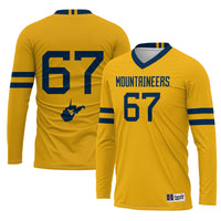 #1 West Virginia Mountaineers GameDay Greats Lightweight Volleyball Jersey - Gold
