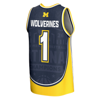 Michigan Wolverines GameDay Greats 2026 NCAA Basketball National Champions #1 Commemorative Fashion Jersey - White