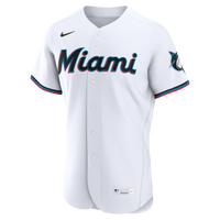 Miami Marlins Nike White Home Authentic Custom Jersey