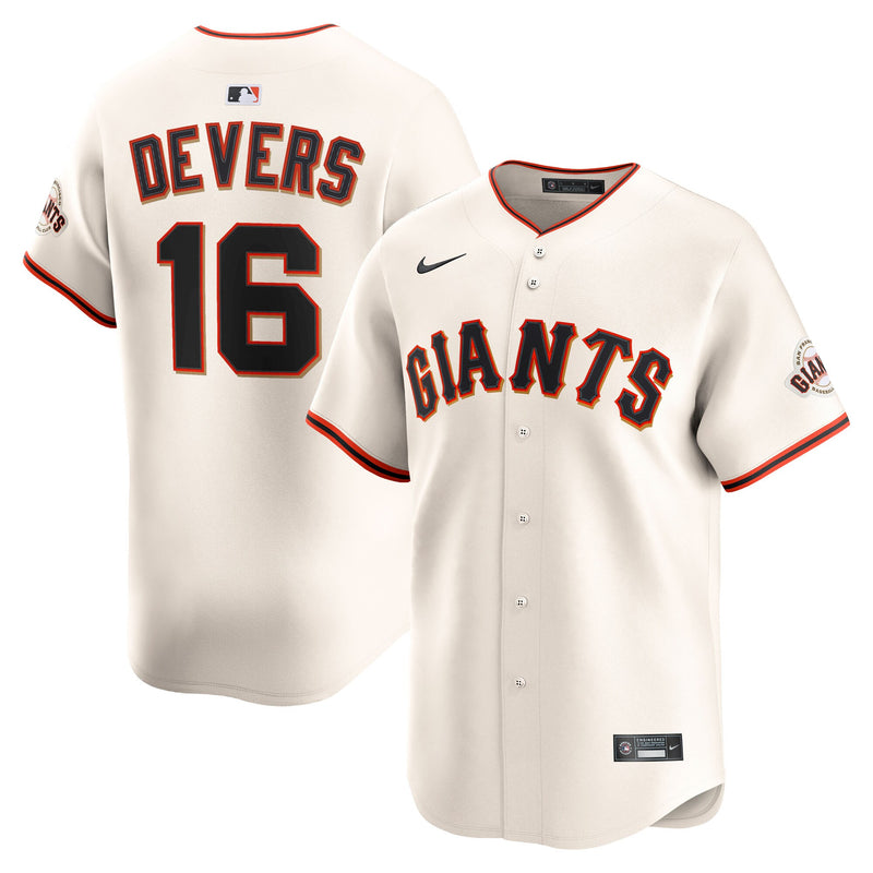San Francisco Giants Rafael Devers Nike Cream Home Limited Player Jersey