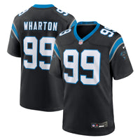 Carolina Panthers Tershawn Wharton Nike Black Team Game Jersey