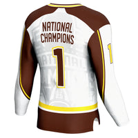 Western Michigan Broncos GameDay Greats 2025 NCAA Frozen Four Ice Hockey National Champions Commemorative Fashion Jersey - White