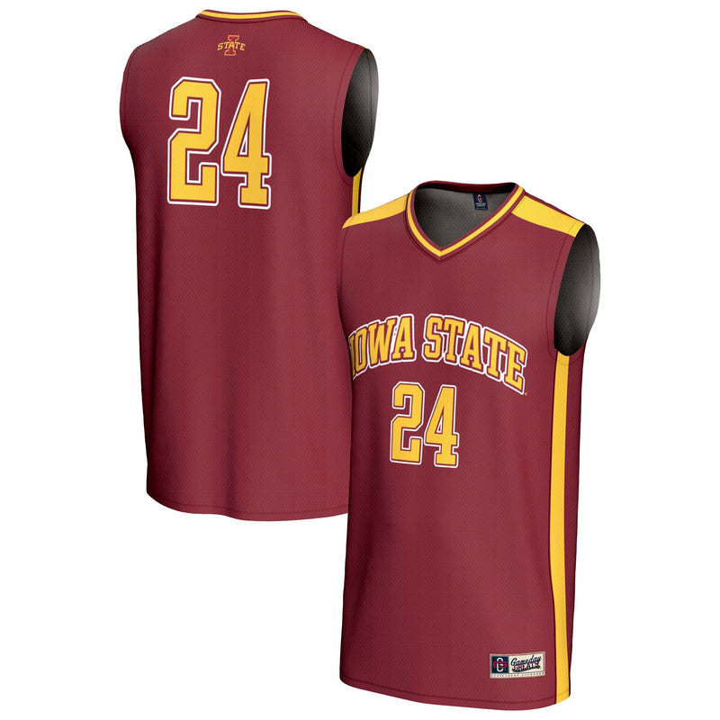 #24 Iowa State Cyclones GameDay Greats Lightweight Collegiate Basketball Fashion Jersey - Cardinal