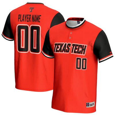 Texas Tech Red Raiders GameDay Greats NIL Pick-A-Player Lightweight Softball Jersey - Red