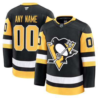 Pittsburgh Penguins Fanatics Black Home Premium Custom Jersey