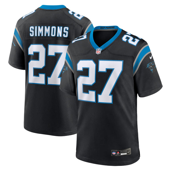 Carolina Panthers Isaiah Simmons Nike Black Team Game Jersey