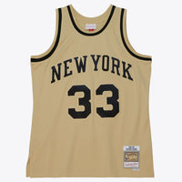 New York Knicks Mitchell & Ness Patrick Ewing 1991 Swingman Jersey - Khaki