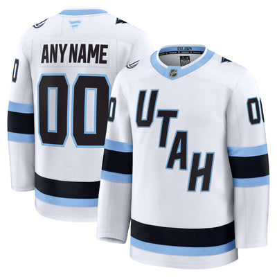 Utah Mammoth Fanatics White Away Premium Custom Jersey