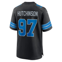 Detroit Lions Aidan Hutchinson Nike Black 2nd Alternate Game Jersey
