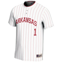 #1 Arkansas Razorbacks GameDay Greats Lightweight Softball Jersey - White