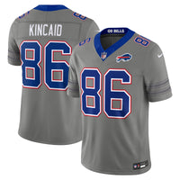 Buffalo Bills Dalton Kincaid Nike Gray Nickel City Vapor F.U.S.E. Stitched Limited Jersey