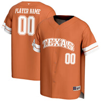 Texas Longhorns GameDay Greats Personalized Collegiate Baseball Fashion Jersey - Texas Orange
