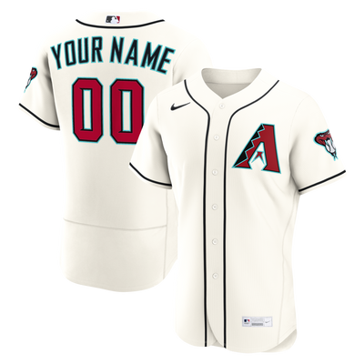 Arizona Diamondbacks Nike Cream Home Authentic Custom Jersey