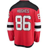 New Jersey Devils Jack Hughes Fanatics Red Breakaway Player Jersey