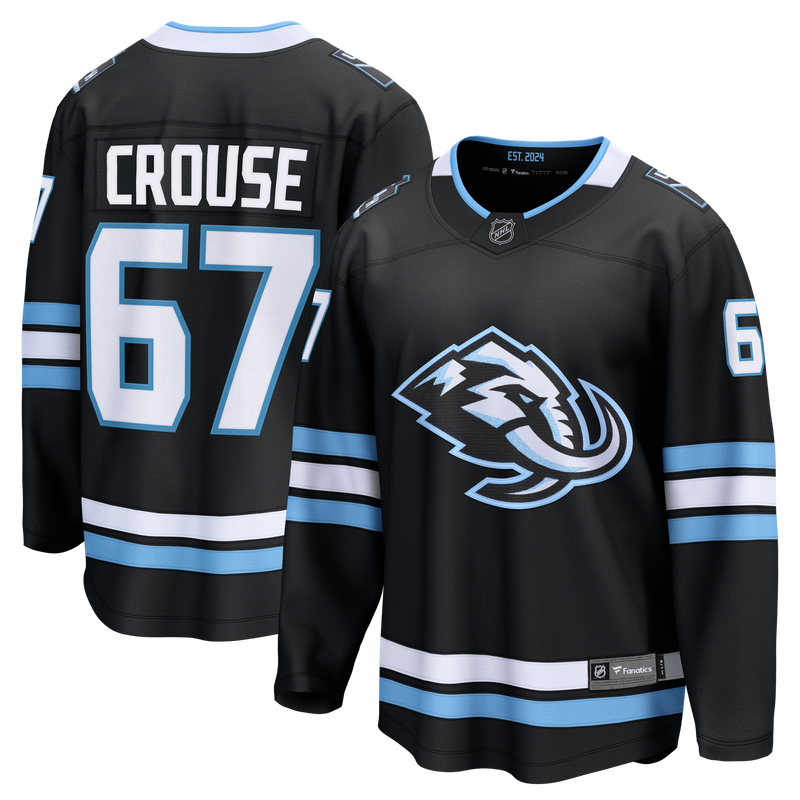 Utah Mammoth Lawson Crouse Fanatics Black Home Breakaway Player Jersey