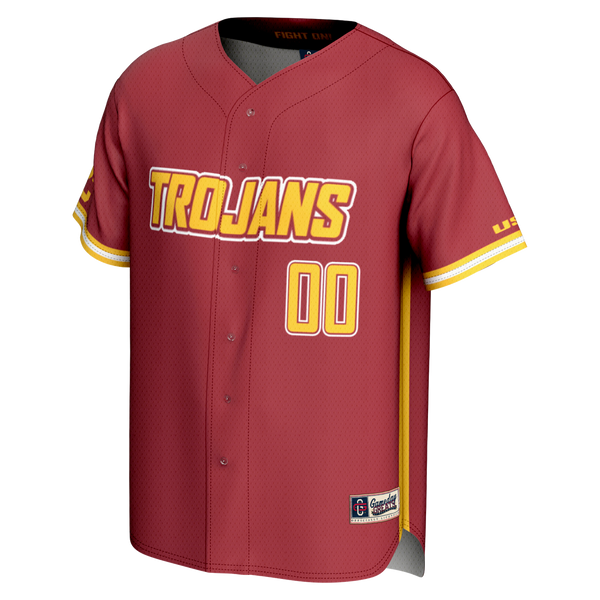 USC Trojans GameDay Greats NIL Pick-A-Player Baseball Lightweight Jersey - Cardinal