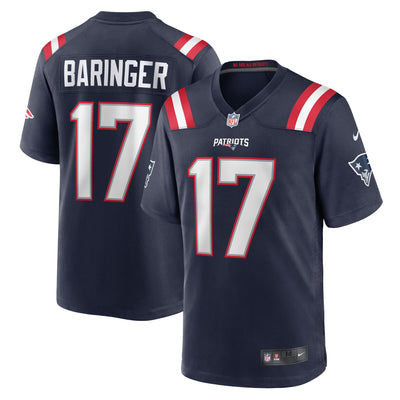New England Patriots Bryce Baringer Nike Navy Team Game Jersey