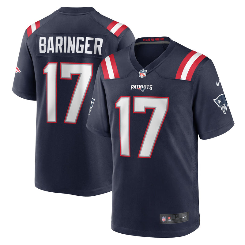 New England Patriots Bryce Baringer Nike Navy Team Game Jersey