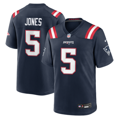 New England Patriots Dre'Mont Jones Nike Navy Team Game Jersey