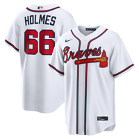 Atlanta Braves Grant Holmes Nike White Home Replica Jersey