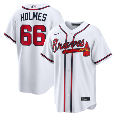 Atlanta Braves Grant Holmes Nike White Home Replica Jersey
