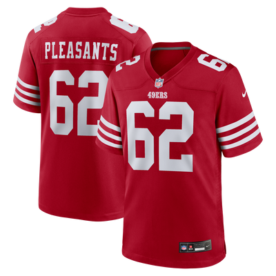 San Francisco 49ers Austen Pleasants Nike Scarlet Team Game Jersey
