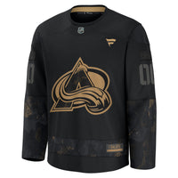 Colorado Avalanche Fanatics Black 2024 Military Appreciation Custom Practice Jersey