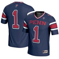 #1 Pennsylvania Quakers GameDay Greats Endzone Football Jersey - Navy