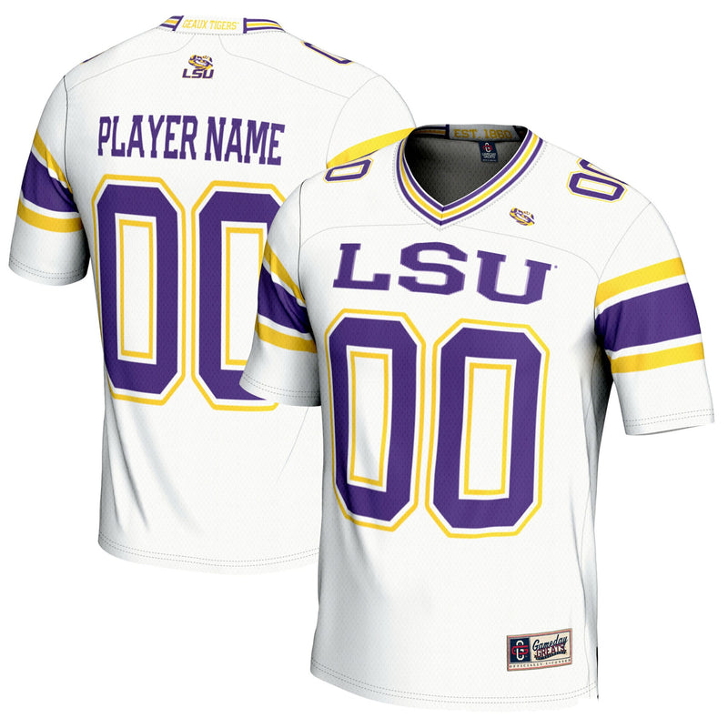 LSU Tigers GameDay Greats NIL Pick-A-Player Football Jersey - White