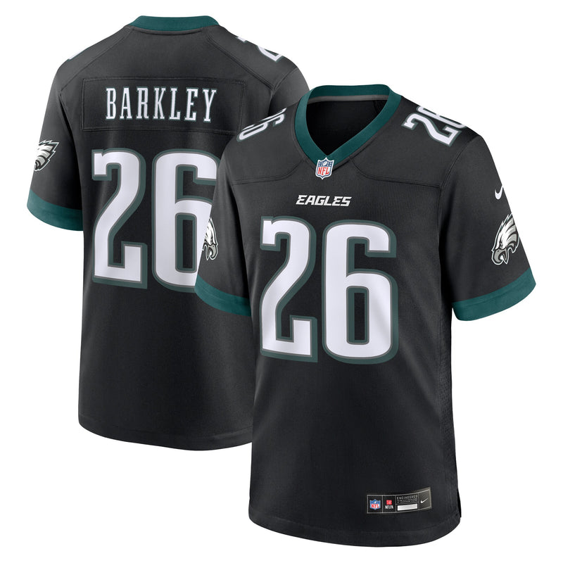 Philadelphia Eagles Saquon Barkley Nike Black Alternate Game Jersey