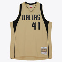 Dallas Mavericks Mitchell & Ness Dirk Nowitzki 2010 Swingman Jersey - Khaki