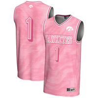 #1 Iowa Hawkeyes GameDay Greats Lightweight Basketball Jersey - Pink