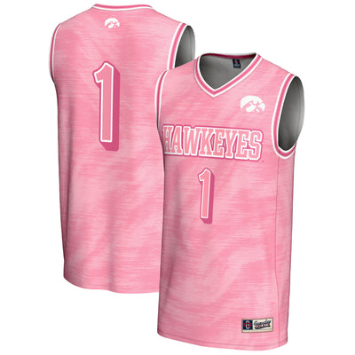 #1 Iowa Hawkeyes GameDay Greats Lightweight Basketball Jersey - Pink