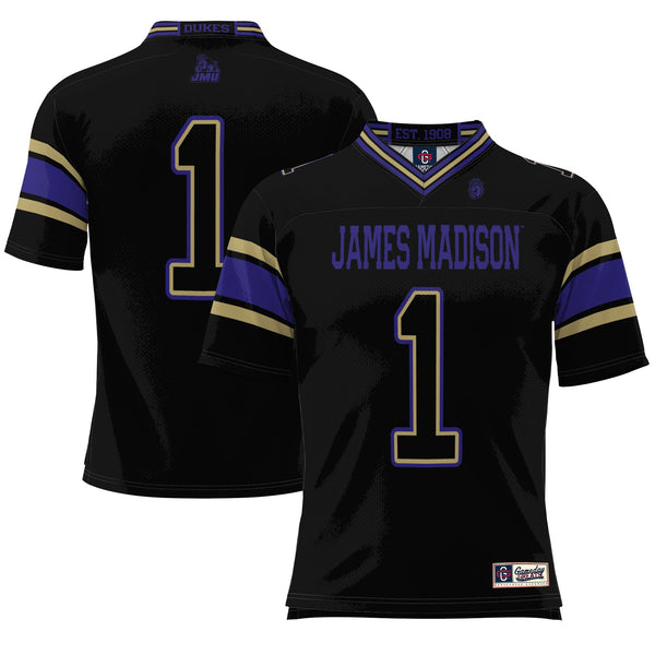 #1 James Madison Dukes GameDay Greats Endzone Football Jersey - Black