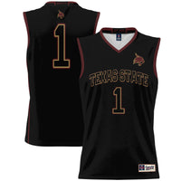 #1 Texas State Bobcats GameDay Greats Lightweight Basketball Jersey - Black