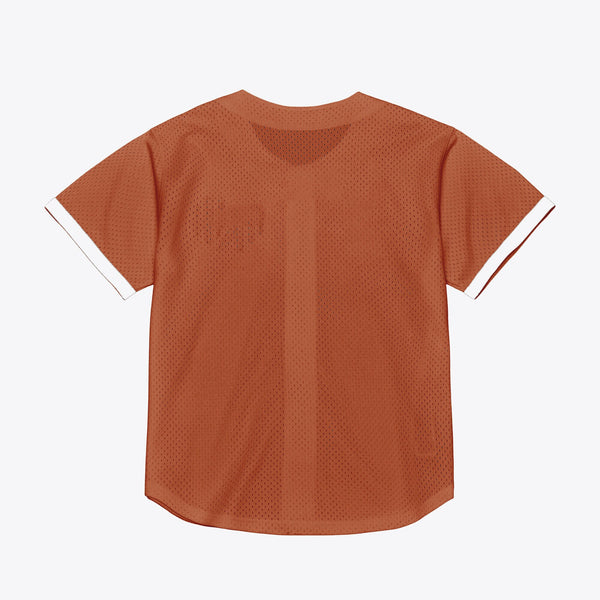 Texas Longhorns Mitchell & Ness Mesh Button-Up Batting Practice Baseball Jersey - Texas Orange