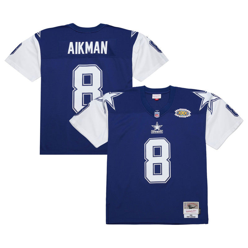 Dallas Cowboys Troy Aikman Mitchell & Ness Navy 1995 Legacy Replica Jersey