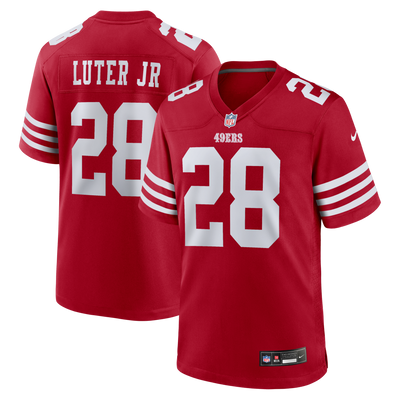 San Francisco 49ers Darrell Luter Jr. Nike Scarlet Game Jersey