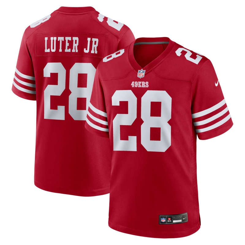 San Francisco 49ers Darrell Luter Jr. Nike Scarlet Game Jersey