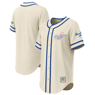 Los Angeles Dodgers Stitches Natural Throwback Fashion Jersey