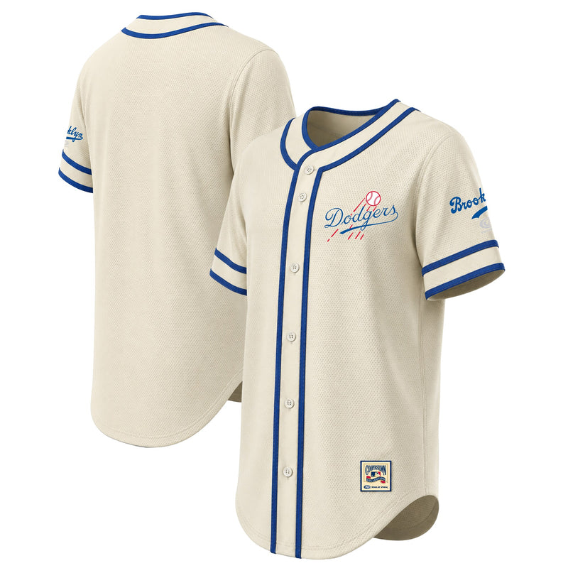 Los Angeles Dodgers Stitches Natural Throwback Fashion Jersey