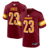 Washington Commanders Trey Amos Nike Burgundy Team Game Jersey