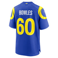 Los Angeles Rams Wyatt Bowles Nike Royal Team Game Jersey