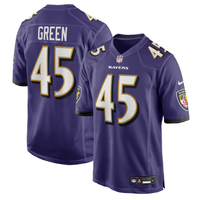 Baltimore Ravens Mike Green Nike Purple Team Game Jersey