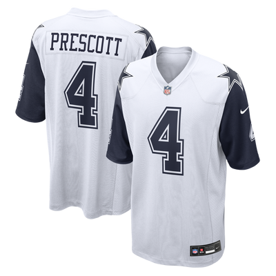 Dallas Cowboys Dak Prescott Nike White Alternate Game Team Jersey
