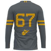 #1 West Virginia Mountaineers GameDay Greats Lightweight Volleyball Jersey - Gray