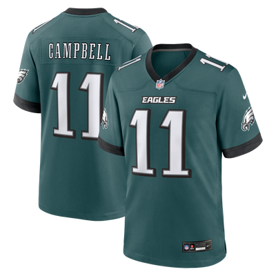 Philadelphia Eagles Jihaad Campbell Nike Midnight Green Team Game Jersey