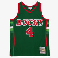 Milwaukee Bucks Mitchell & Ness Sidney Moncrief 1983 Dark Authentic Jersey - Burgundy/Green