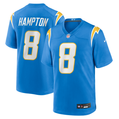 Los Angeles Chargers Omarion Hampton Nike Powder Blue Team Game Jersey