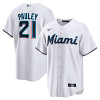 Miami Marlins Graham Pauley Nike White Home Replica Jersey